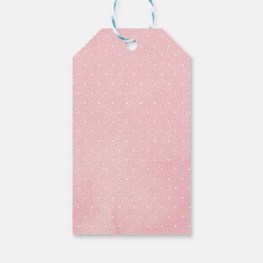 Schattige Blush Floral Woodland Forest Baby shower Cadeaulabel (Achterkant)