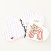 Schattige Blush Pink Boho Rainbow Notitieboek (Binnen)