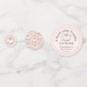 Schattige Blush Pink Little Pumpkin Baby shower Confetti (Achterkanten)