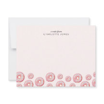 Schattige Blush Roze Donut Thema Kinder briefpapie
