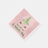 Schattige Blush Roze Eenhoorn St. Patrick's Day Pa Servetten (Hoek)