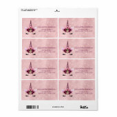 Schattige Blush Roze Eenhoorn Verjaardagsfeest Etiket (Full Sheet)