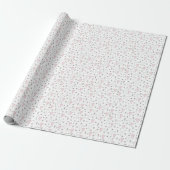 Schattige Blush Roze en Wit Minimalistisch Hartpat Cadeaupapier (Uitgerold)