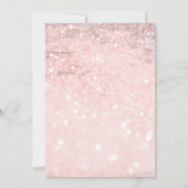 Schattige blush roze faux zilver glitter kerst kaart (Achterkant)