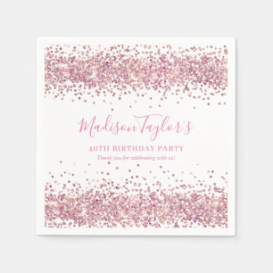 Schattige Blush Roze Glitters Glans Confetti Verja Servet