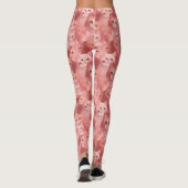 Schattige Blush Roze Kat Leggings (Achterkant)