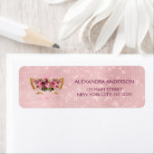 Schattige Blush Roze Kat Verjaardagsfeest Etiket (Insitu)