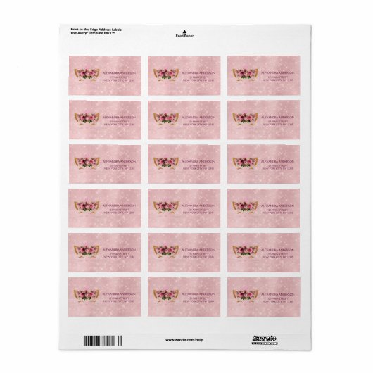 Schattige Blush Roze Kat Verjaardagsfeest Etiket (Full Sheet)