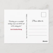 Schattige blush roze zilver glitter kerst nieuwjaa briefkaart (Achterkant)