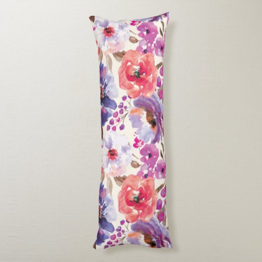 Schattige BO-HO Chic Floral Design Lichaamskussen (Achterkant (Verticaal))