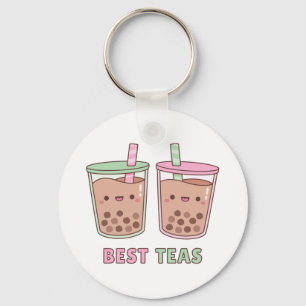 Schattige Boba-thee, Beste Thee Pun, Bestie-sleute Sleutelhanger
