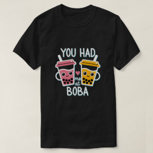 Schattige Boba-Thee Je Had Me Bij Boba Kawaii Food T-shirt
