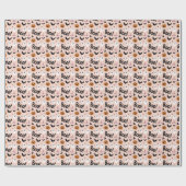 Schattige "Boe!" Halloween Ghosts & Pumpkins Patro Cadeaupapier (Vlak)