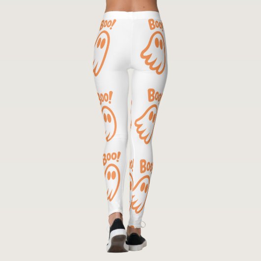Schattige Boe! - Halloween ontwerp Leggings (Achterkant)