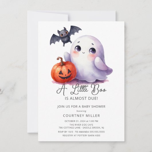 Schattige boe is bijna het gevolg van Baby shower Kaart (Voorkant)