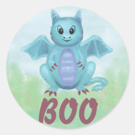 schattige boegdraak ronde sticker