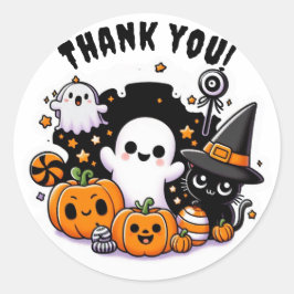 Schattige boek in Halloween thema Ronde Sticker