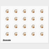 Schattige boek lezen Ghost Funny Bookworm Hallowee Ronde Sticker (Vel)
