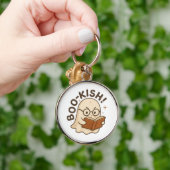 Schattige boek lezen Ghost Funny Bookworm Hallowee Sleutelhanger (Hand)