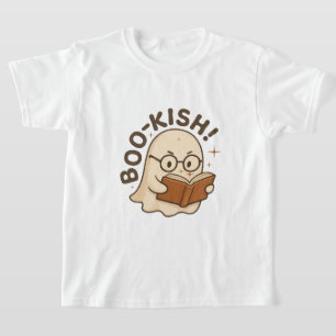 Schattige boek lezen Ghost Funny Bookworm Hallowee T-shirt