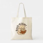 Schattige boek lezen Ghost Funny Bookworm Hallowee Tote Bag (Achterkant)