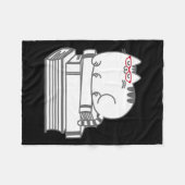 Schattige Boek Nerd Cat - Grappig Nerdy Kitten Shi Fleece Deken (Voorkant (Horizontaal))
