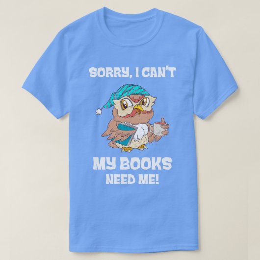 Schattige boek Uil Funny Reading Lover Reader T-shirt (Design voorkant)