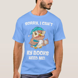 Schattige boek Uil Funny Reading Lover Reader T-shirt