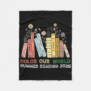 Schattige boek Wildflowers ,color Onze Wereld Zome Fleece Deken