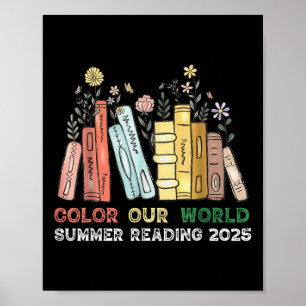 Schattige boek Wildflowers ,color Onze Wereld Zome Poster