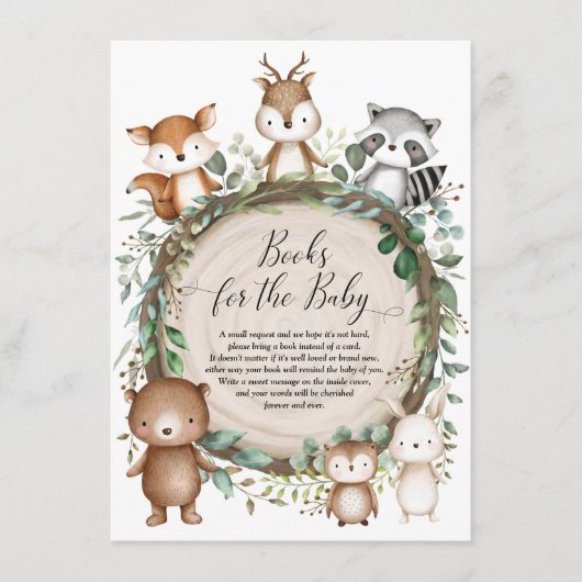 Schattige boeken over bosdieren voor baby's met ee informatiekaartje (Voorkant)