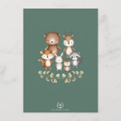 Schattige boeken over bosdieren voor baby's met ee informatiekaartje (Achterkant)