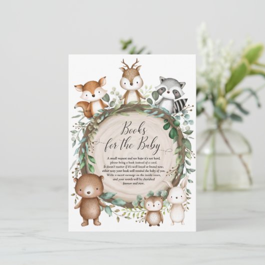 Schattige boeken over bosdieren voor baby's met ee informatiekaartje (Staand voorkant)