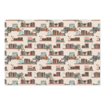 Schattige boekenplankpatroon