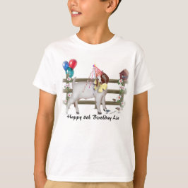 Schattige boer Kind geboorthday Shrt aanpassen T-shirt