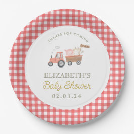 Schattige Boerderij Animal Barnyard Baby shower Papieren Bordje