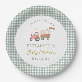 Schattige Boerderij Animal Barnyard Baby shower Papieren Bordje