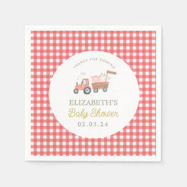 Schattige Boerderij Animal Barnyard Baby shower Servet