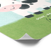 Schattige Boerderij Animal Barnyard Waterverf Favo Poster (Hoek)