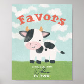 Schattige Boerderij Animal Barnyard Waterverf Favo Poster (Voorkant)