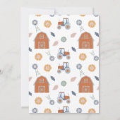 Schattige Boerderij Animal Invitation | Boerderij Kaart (Achterkant)