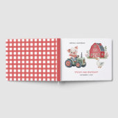 Schattige Boerderij Animal Pig Tractor Verjaardags Gastenboek (Volledig)