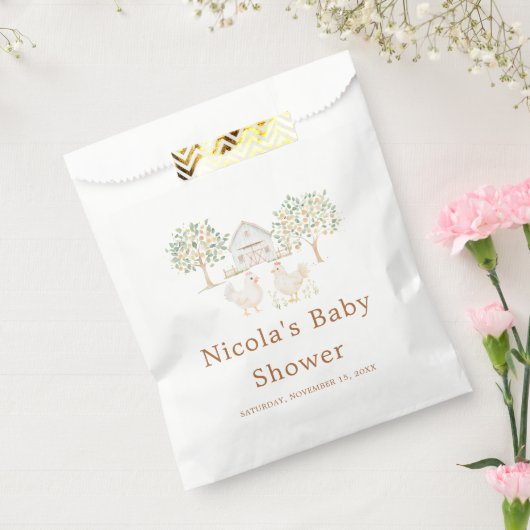 Schattige Boerderij Barn Baby shower Bedankzakje (Gezegeld)