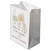 Schattige Boerderij Barn Baby shower Medium Cadeauzakje (Achterkant Gekanteld)