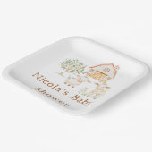 Schattige Boerderij Barn Baby shower Papieren Bordje (Gebogen)