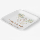 Schattige Boerderij Barn Baby shower Papieren Bordje (Gebogen)