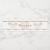 Schattige Boerderij Barn Baby shower Waterfles Etiket (Enkel label)