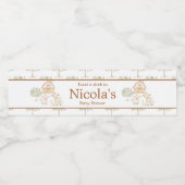 Schattige Boerderij Barn Baby shower Waterfles Etiket (Enkel label)