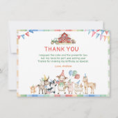 Schattige Boerderij Barnyard Verjaardag Bedankt (Voorkant)