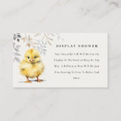 Schattige Boerderij Chick Floral Display Douche Ba Informatiekaartje (Voorkant)